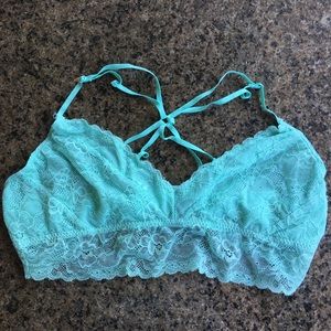 Sunburst Lace Bralette - Dusty Mint